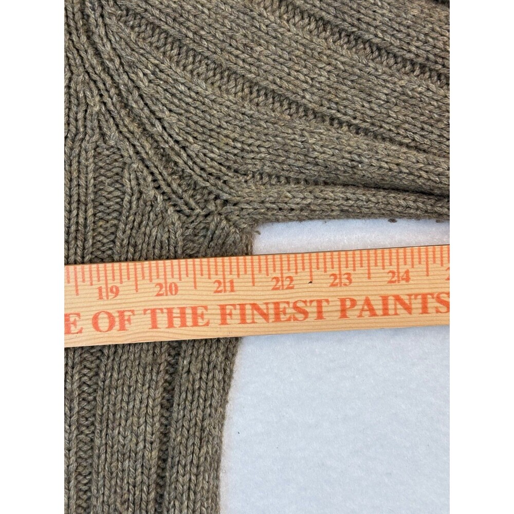 Vintage Abercrombie & Fitch Wool Ribbed Sweater Large Olive Brown Y2K Gorpcore - Picture 6 of 6